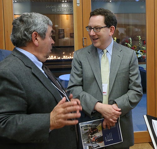 Redmond Mayor George Endicott and UO President Michael Schill discuss SCYP projects