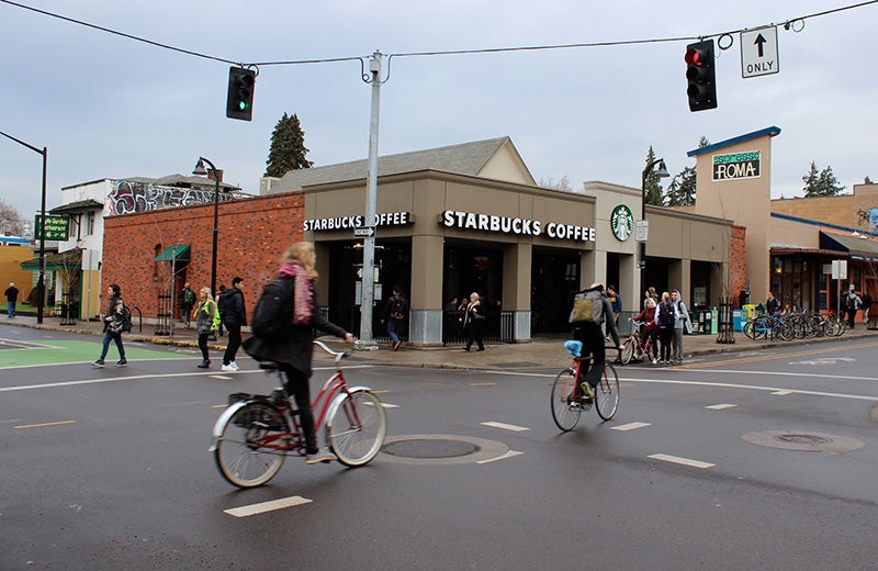 13th Avenue is a popular passageway for bicyclists