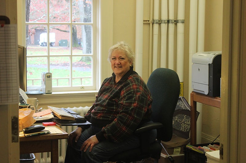 Susanne Zudegi Giordano in her office in Hendricks Hall