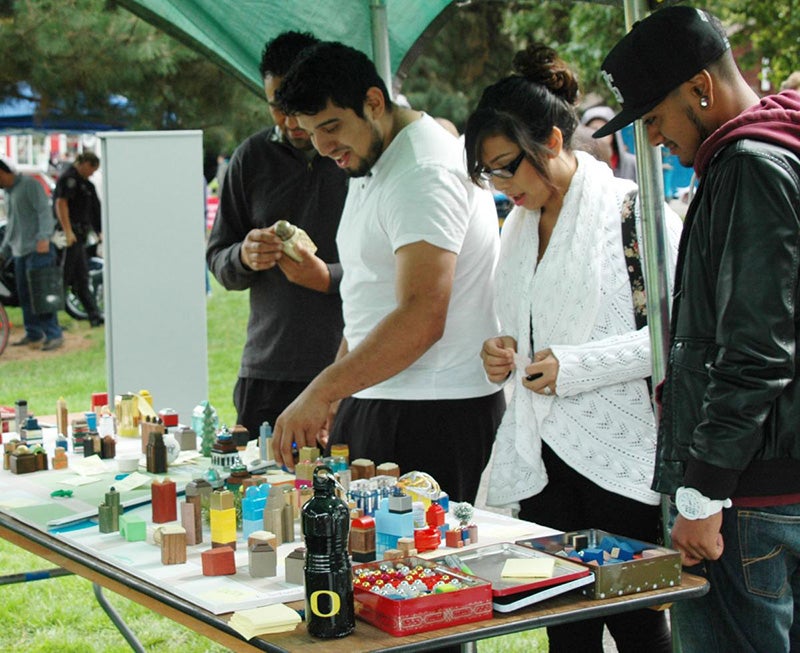 Visitors to the SCYP table