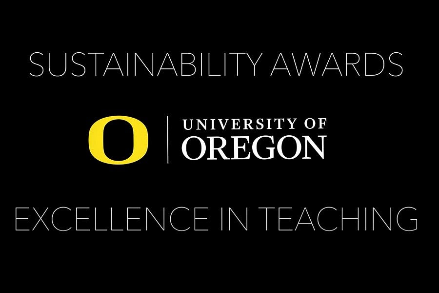 News Header for Nicole Ngo's sustainability award for excellence in teaching. 