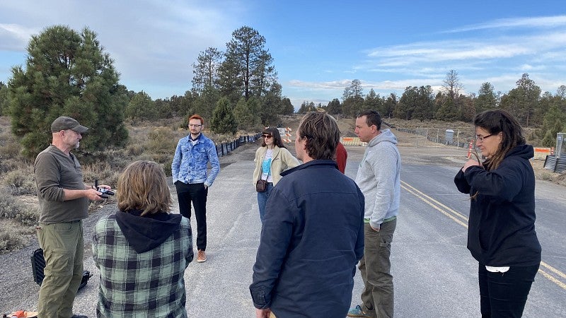 Photograph of a site visit in Bend. 