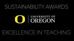 News Header for Nicole Ngo's sustainability award for excellence in teaching. 