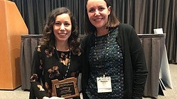 Sadie DiNatale and Assistant Professor Rebecca Lewis