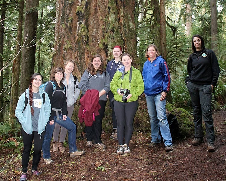 students in forest