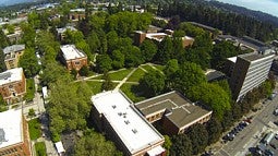UO campus aerial view