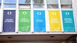 flags at the College of Design
