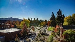 Photo of UO campus in autumn