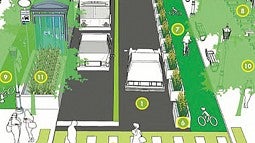 Graphic of city streettration project in forestr