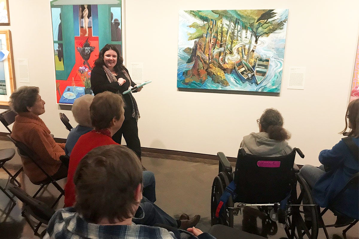 Rosemarie Oakman leads talk at museum