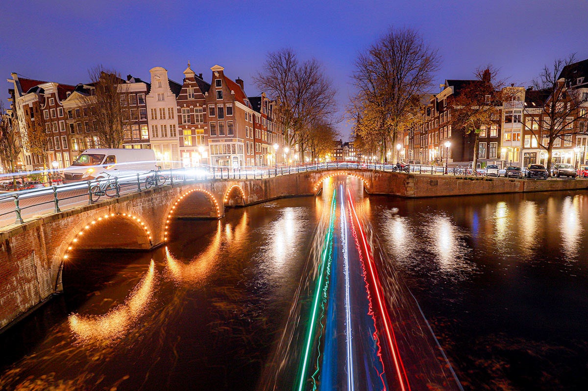Photo of Amsterdam at night